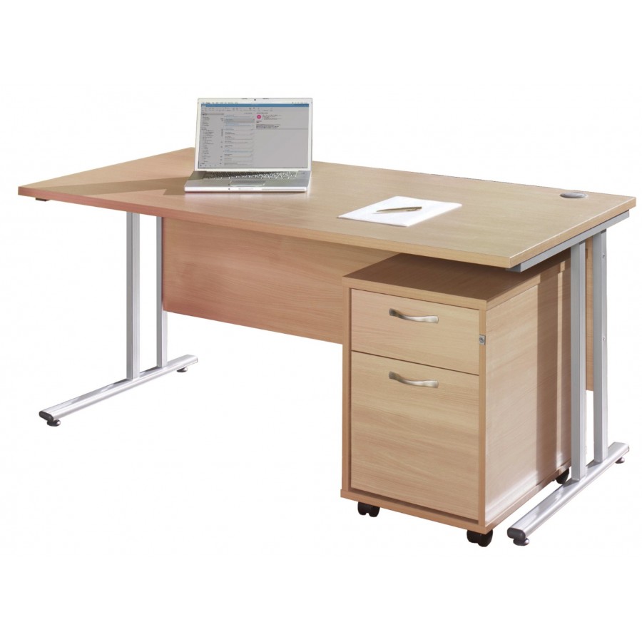 Infinite 2 Drawer Under Desk Mobile Pedestal